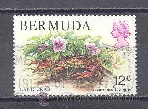 Sellos: BERMUDAS,TEMA FLORES,  USADO - Foto 1