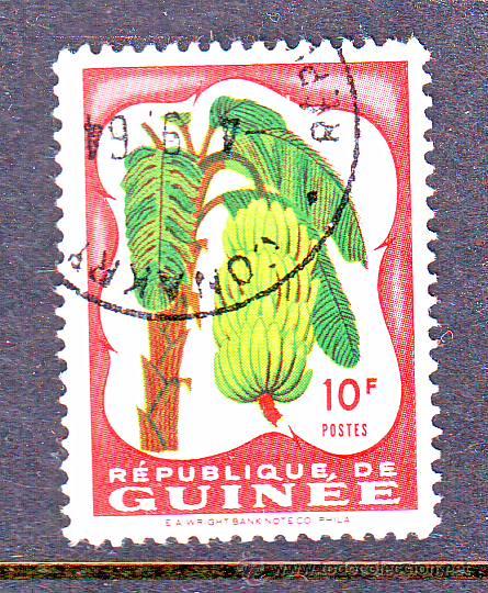 Sellos: GUINEA.FLORA.ARBOLES.BANANAS. - Foto 1