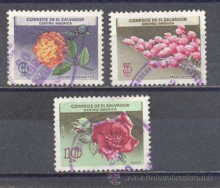 Sellos: EL SALVADOR - FLORA-USADO - Foto 1
