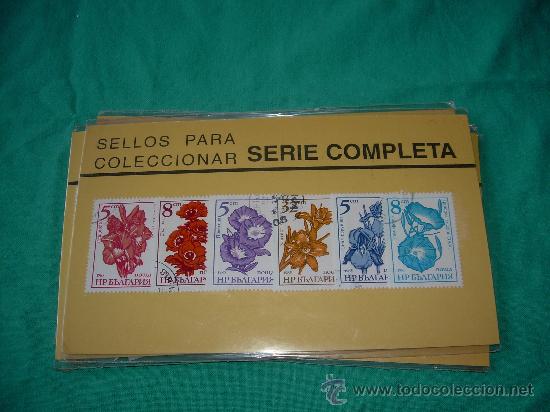 Sellos: Lote 6 sellos de flores - Foto 1