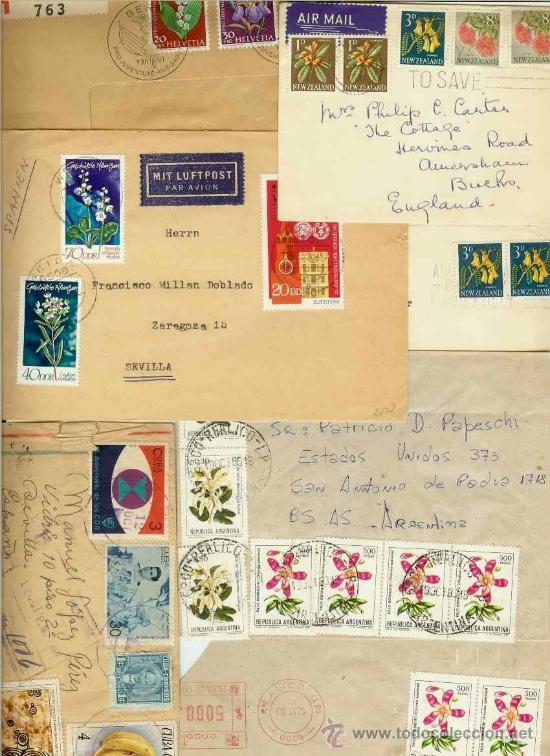 Sellos: SOBRES TEM&Aacute;TICA FLORA - Foto 1