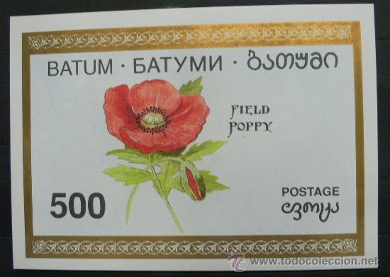 Sellos: RUSIA - BATYM - FLORES - MINI HOJA SIN DENTAR - Foto 1