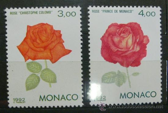 Sellos: MONACO 1992 - FLORES - YVERT 1839-40 - Foto 1