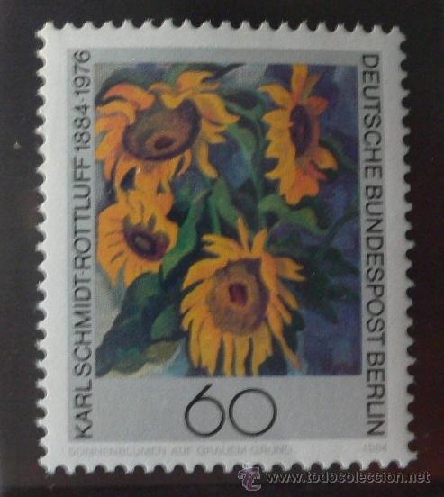 Sellos: BERLIN 1984 - FLORES - YVERT 689 - Foto 1