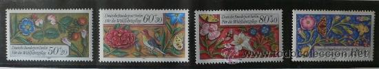 Sellos: BERLIN 1985 - FLORES - YVERT 704-707 - Foto 1