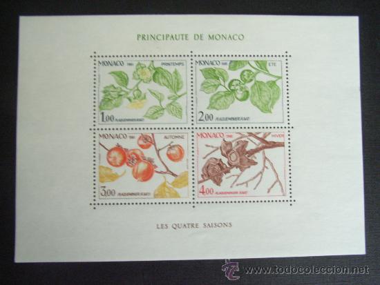 Sellos: MONACO N&ordm; YVERT HB 20***A&Ntilde;O 1981. FLORA - Foto 1