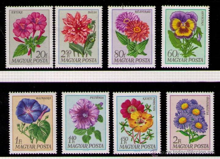 Sellos: HUNGRIA 1966 - FLORES - YVERT N&ordm; 1993-2000 - Foto 1
