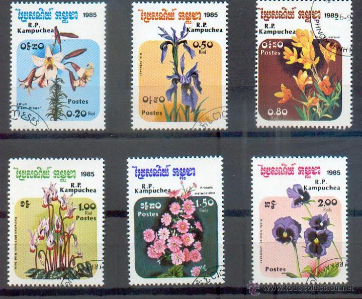 Sellos: SERIE DE FLORES DE KAMBOYA - Foto 1