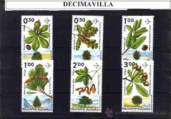 Sellos: BULGARIA, 1992, 3465/70, ARBOLES - Foto 1