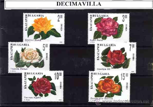 Sellos: BULGARIA, 1994, 3593/98, ROSAS - Foto 1