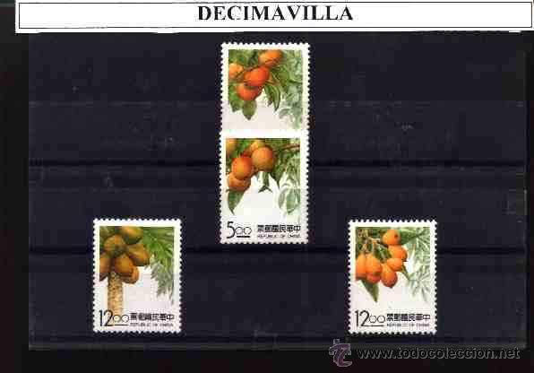Sellos: CHINA, FRUTAS, 4 VALORES. - Foto 1