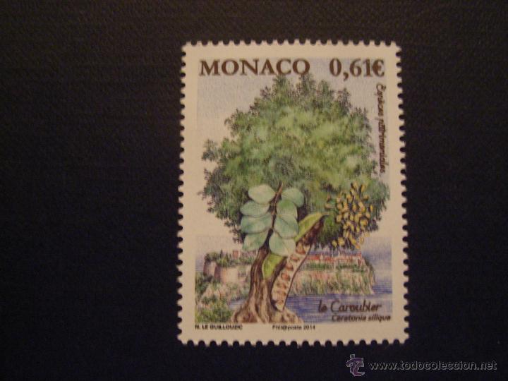 Sellos: MONACO  A&Ntilde;O 2014. FLORA.EL ALGARROBO - Foto 1