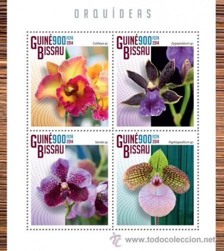 Sellos: Guinea Bissau 2014 ORQUIDEAS - Foto 1