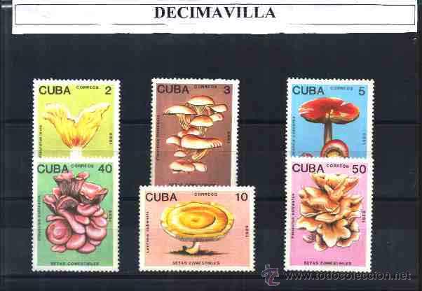 Sellos: CUBA, 1989, 2907/12, SETAS - Foto 1