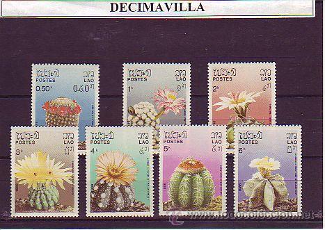 Sellos: LAOS, FLORA, CACTUS, 1986, 706/12 - Foto 1