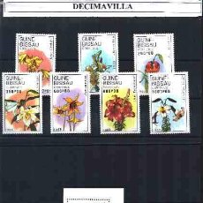 Sellos: GUINEA BISSAU, FLORES, 1989, 500/06 + HB 65. Lote 47793141