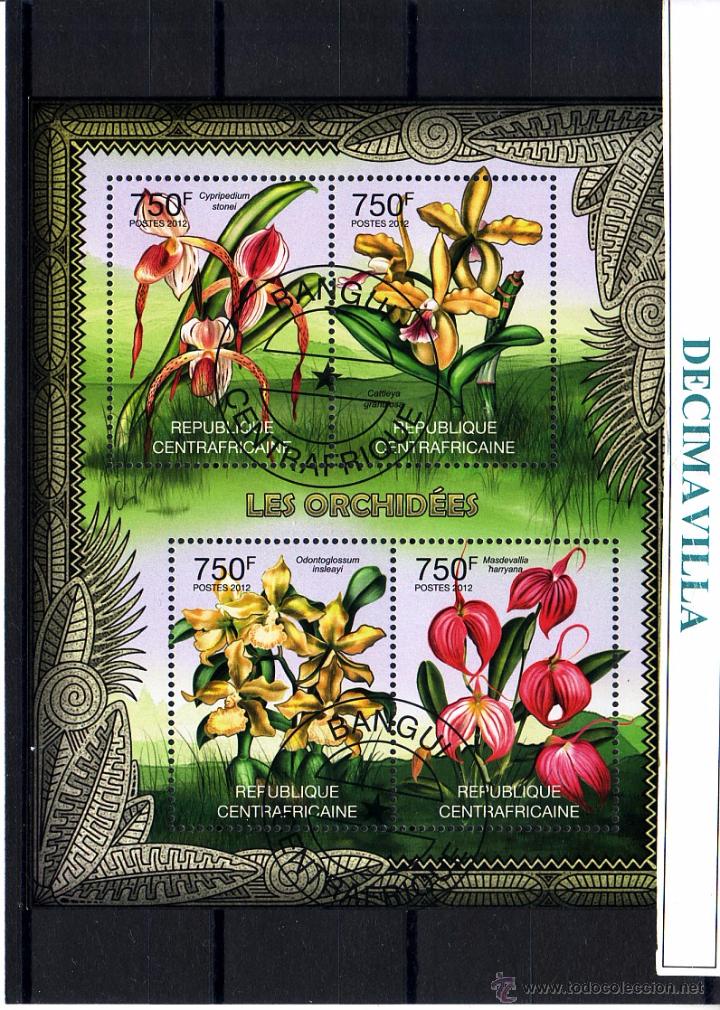 Sellos: L581, REP. CENTROAFRICANA, 2012, ORQUIDEAS - Foto 1