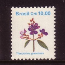Sellos: BRASIL 1990 IVERT 1957 *** FLORES BRASILEÑAS - FLORA