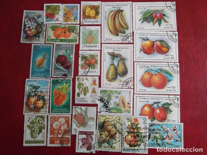 Sellos: 26 Sellos usados distintos de Frutos. Ref: e340 - Foto 1
