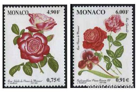 Sellos: MONACO - FLORES / ROSAS (1999) ** - Foto 1