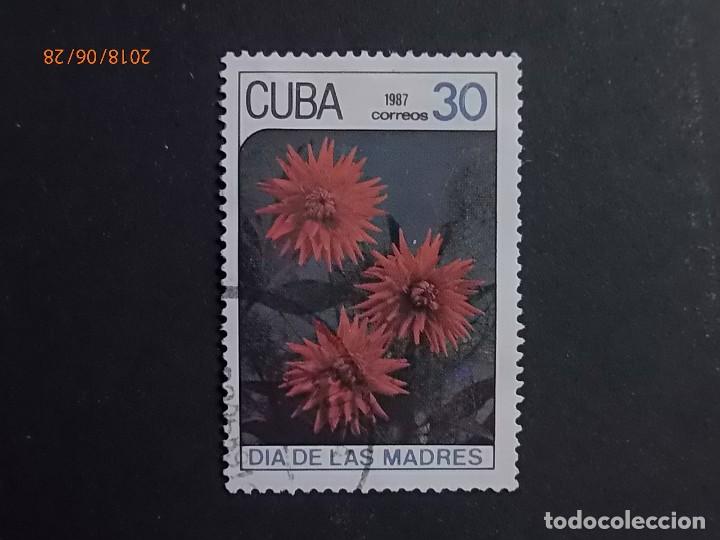 Sellos: CUBA 1987 - FLORA - FLORES ROJAS. - Foto 1