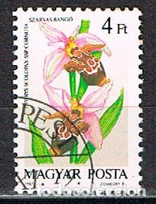 Sellos: HUNGRIA N&ordm; 3948, Orqu&iacute;dea cornuda, usado - Foto 1