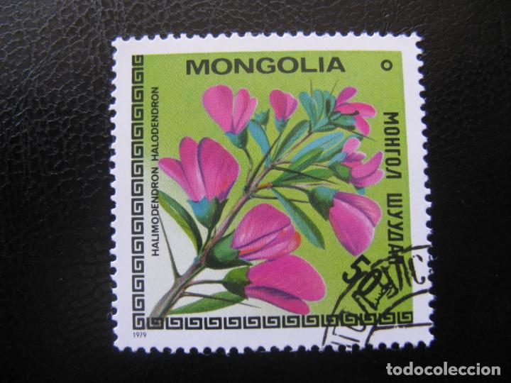 Sellos: sello de Mongolia, tema flora - Foto 1