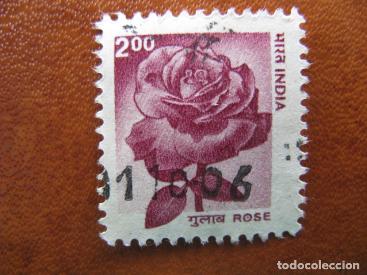 Sellos: india* tema flora, rosa - Foto 1