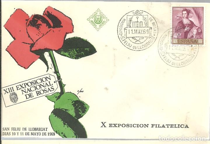 Sellos: MATASELLOS ESPA&Ntilde;A 1969  TEMA ROSAS - Foto 1