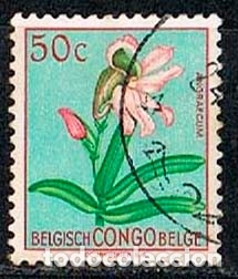 Sellos: CONGO BELGA N&ordm; 322, Eurychone galeandrae, USADO - Foto 1