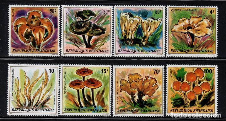 Sellos: RUANDA 941/48** - A&Ntilde;O 1980 - FLORA - SETAS - Foto 1