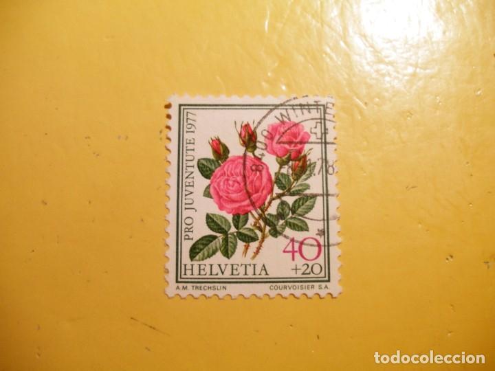 Sellos: SUIZA - FLORA - LA ROSA ROJA. - Foto 1