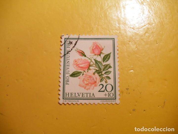 Sellos: SUIZA - FLORA - LA ROSA ROSA. - Foto 1
