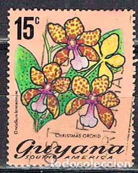 Sellos: Guyana n&ordm; 162, Orquidea de Navidad, usado - Foto 1