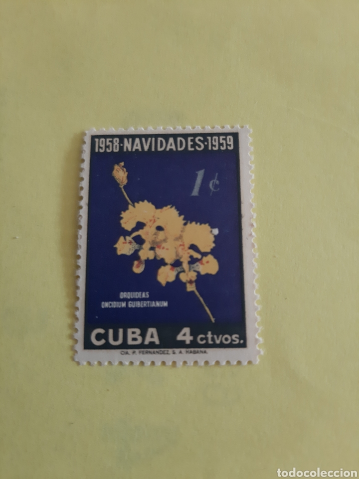 Sellos: 1959 CUBA FLORA NAVIDAD - Foto 1