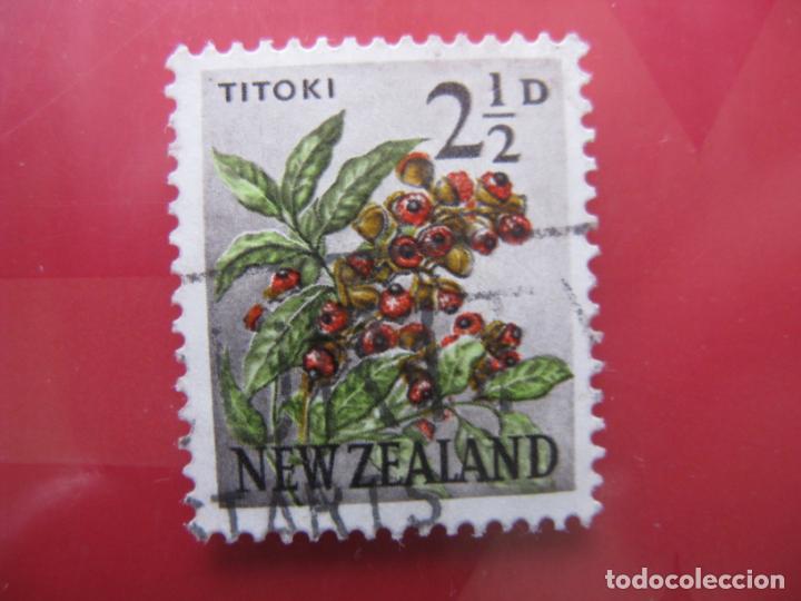 Sellos: +nueva zelanda, 1960, flora, Yvert 386A - Foto 1