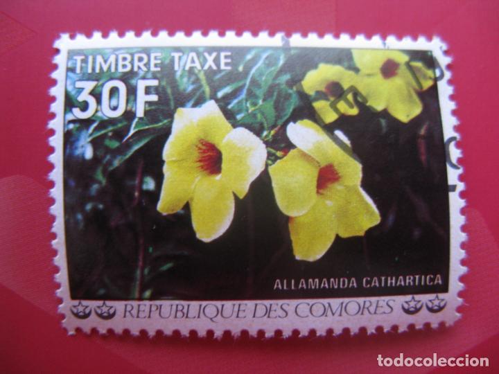 Sellos: comores, sello de tasa, tema flora - Foto 1