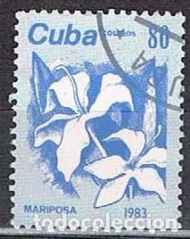 cuba ivert 2816, flor mariposa, usado - Buy Stamps about flora on  todocoleccion