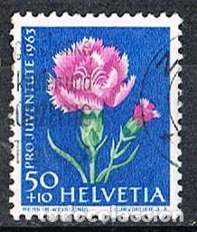 Sellos: Suiza 725, Ojete, usado - Foto 1