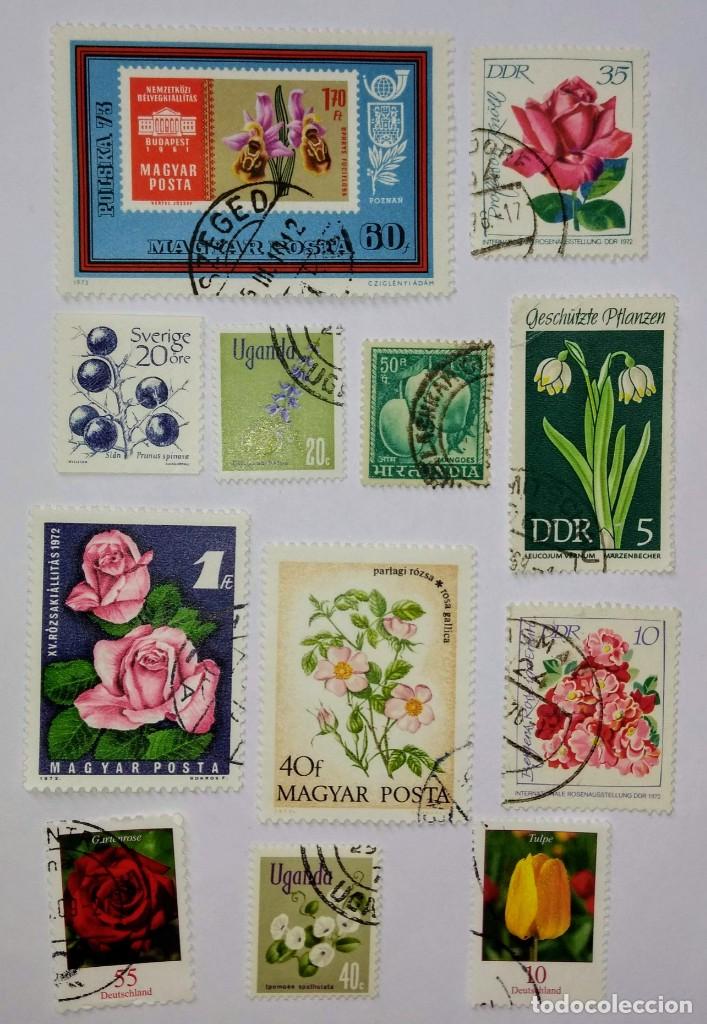 Sellos: LOTE SELLOS TEMATICA FLORA - Foto 1
