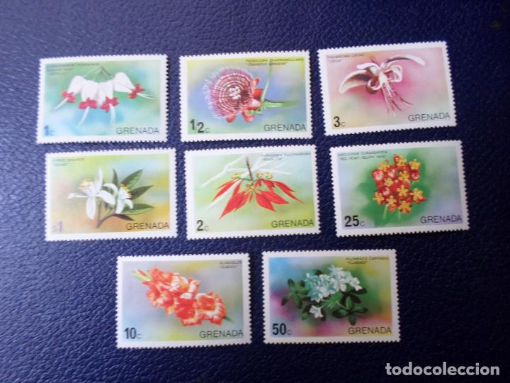 Sellos: grenada, 1975, flores, Yvert 577/84 - Foto 1