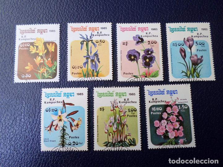 Sellos: *kampuchea, 1985, tema flora - Foto 1