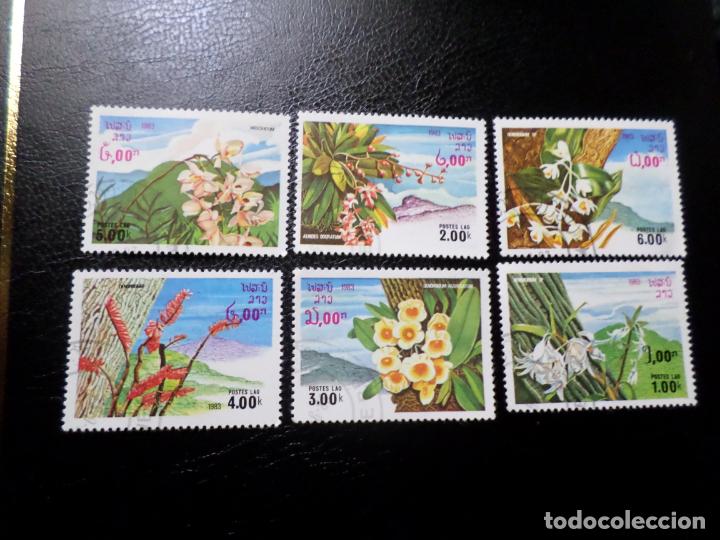Sellos: *laos, 1983, serie completa, tema flora - Foto 1