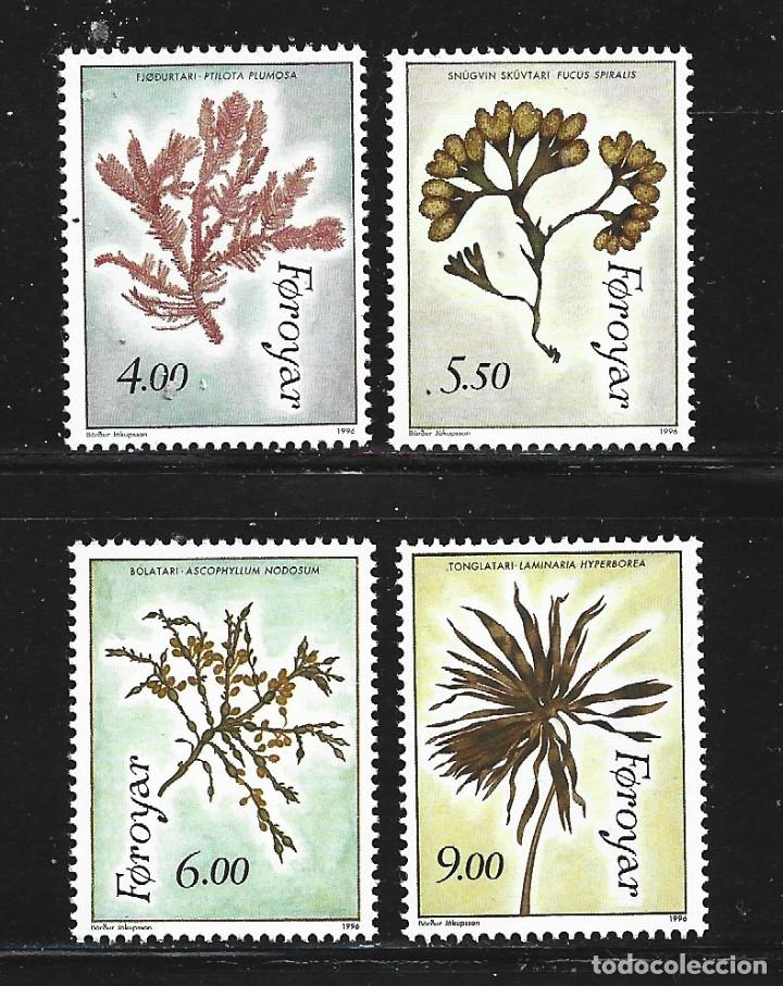 Sellos: FEROE 288/91** - A&Ntilde;O 1996 - FLORA - ALGAS MARINAS - Foto 1