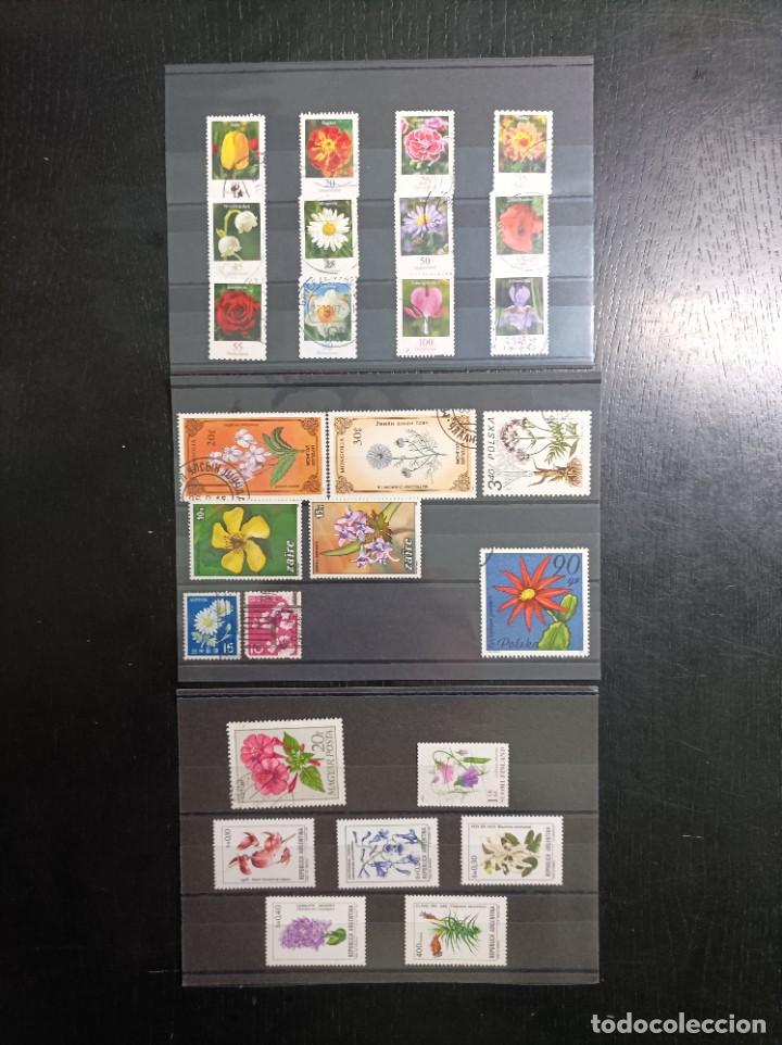 Sellos: Lote sellos flores - Foto 1