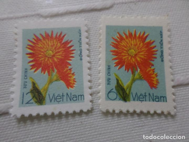 Sellos: vietnam, 2 sellos tema flora - Foto 1