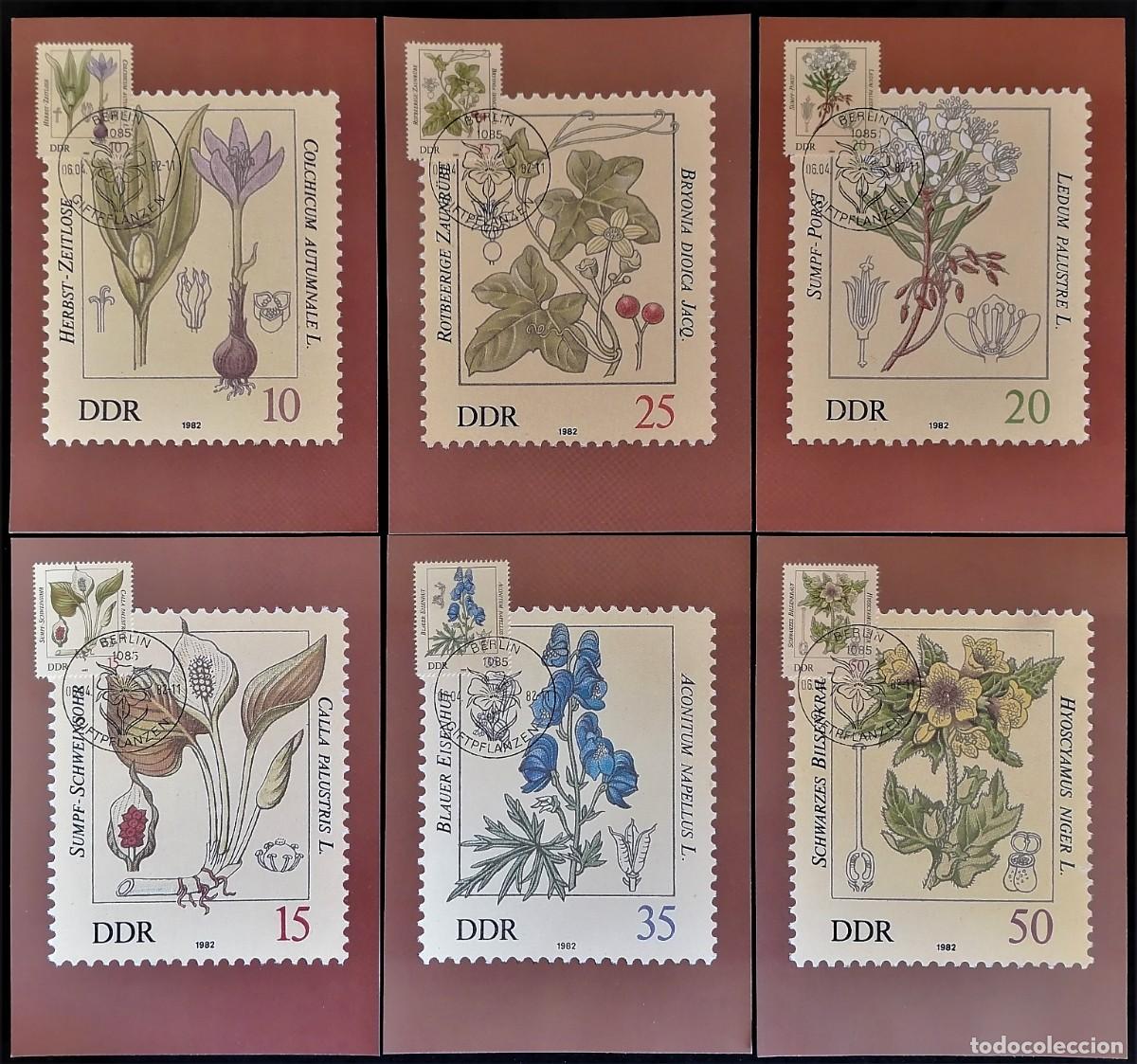 Sellos: BERLIN 1982 TARJETAS FLORA - Foto 1
