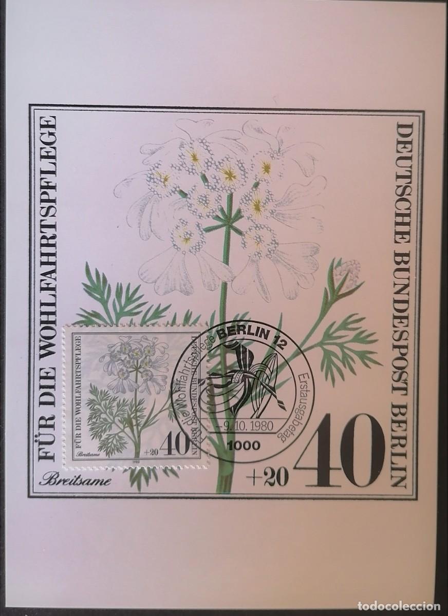 Sellos: BERL&Iacute;N 1980 - 4 TARJETAS FLORA - Foto 2