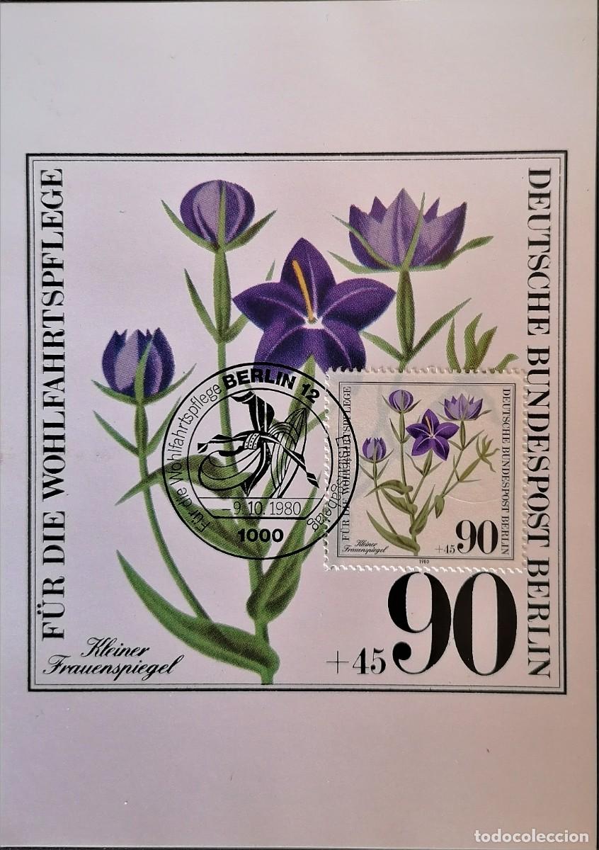 Sellos: BERL&Iacute;N 1980 - 4 TARJETAS FLORA - Foto 3