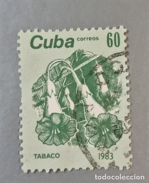 Sellos: SELLO USADO CUBA 1983 PLANTA TABACO - Foto 1